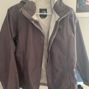 North Face Purple Raincoat